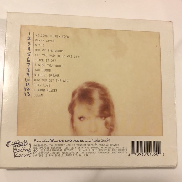 Taylor Swift 1989 Polaroids 1-13 1 13 CD Album Original Version Mattress Lyric - Picture 2 of 7